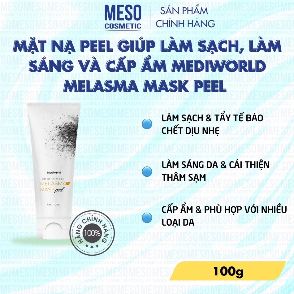 Mặt nạ peel giúp làm sạch, làm sáng và cấp ẩm cho da Mediworld Melasma Mask Peel 100g